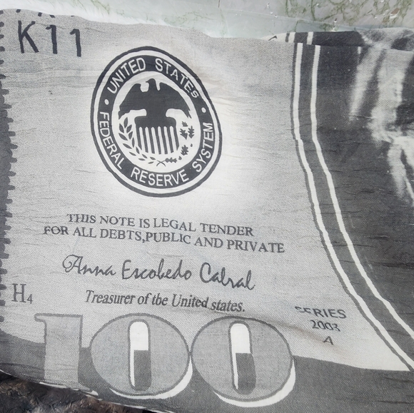 100 Dollar Bill Scarf/Wrap - Picture 7 of 8